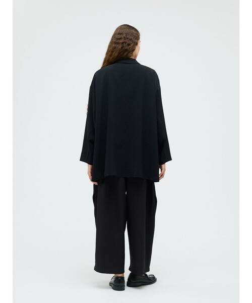 mizuiroind（ミズイロインド）の「mizuiro ind テーラードシャツジャケット（ダウンジャケット/コート・レディース・ブラック/チャコールグレー/ベージュ/ネイビー・FREE）」の16枚目の写真