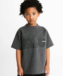 WASK（ワスク）の「ヴィンテージ天竺ロゴBIG Tシャツ(110~160cm)（Tシャツ/カットソー）」