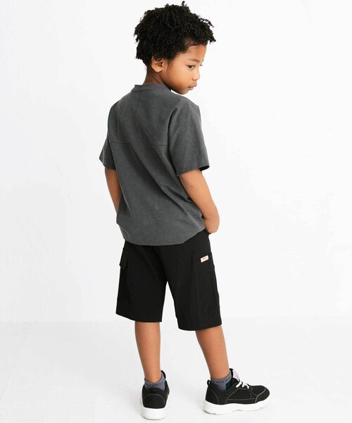 WASK（ワスク）の「ヴィンテージ天竺ロゴBIG Tシャツ(110~160cm)（Tシャツ/カットソー・キッズ・ブルー・150cm/130cm/140cm）」の4枚目の写真