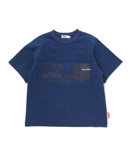 WASK（ワスク）の「ヴィンテージ天竺ロゴBIG Tシャツ(110~160cm)（Tシャツ/カットソー・キッズ・ブルー・150cm/130cm/140cm）」の5枚目の写真