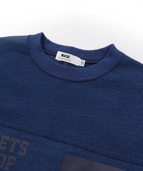 WASK（ワスク）の「ヴィンテージ天竺ロゴBIG Tシャツ(110~160cm)（Tシャツ/カットソー・キッズ・ブルー・150cm/130cm/140cm）」の7枚目の写真