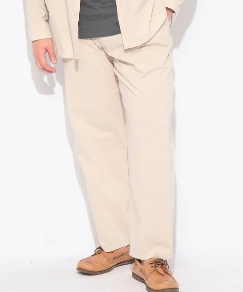 B&T CLUB(ビーティークラブ)の「パンツ メンズ 大きいサイズ NEO LINEN 無地 タックパンツ B&T CLUB (ビーアンドティークラブ)(その他パンツ・メンズ・ネイビー/ベージュ・X3(6L~7L)/X2(4L~5L)/X1(3L~4L))」の1枚目の写真