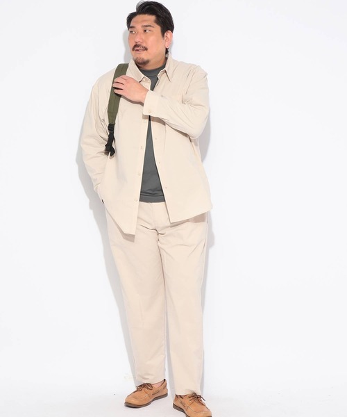 B&T CLUB(ビーティークラブ)の「パンツ メンズ 大きいサイズ NEO LINEN 無地 タックパンツ B&T CLUB (ビーアンドティークラブ)(その他パンツ・メンズ・ネイビー/ベージュ・X3(6L~7L)/X2(4L~5L)/X1(3L~4L))」の12枚目の写真