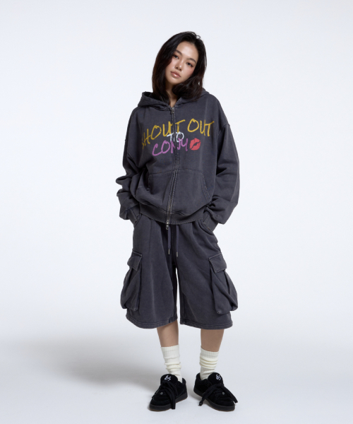 CONY(コール アウト ニューイヤー)の「シャラウト トゥ コニー カーゴ スウェットショーツ / チャコール(その他パンツ・レディース・その他・OS)」の8枚目の写真