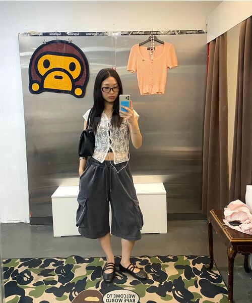 CONY(コール アウト ニューイヤー)の「シャラウト トゥ コニー カーゴ スウェットショーツ / チャコール(その他パンツ・レディース・その他・OS)」の5枚目の写真