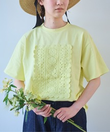 yuni（ユニ　）の「cotton Lace Tシャツ（Tシャツ/カットソー）」