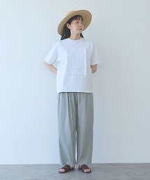 yuni（ユニ　）の「cotton Lace Tシャツ（Tシャツ/カットソー）」