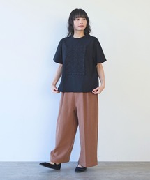 yuni（ユニ　）の「cotton Lace Tシャツ（Tシャツ/カットソー）」