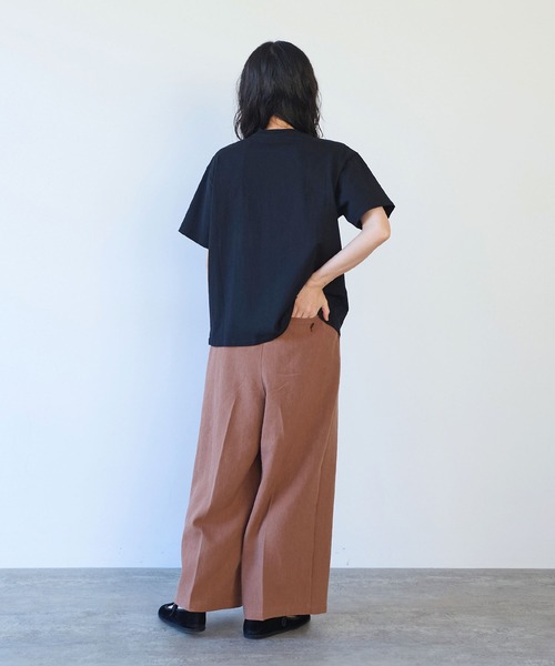 yuni(ユニ )の「cotton Lace Tシャツ(Tシャツ/カットソー・レディース・ブラック/ホワイト/イエロー・FREE)」の6枚目の写真
