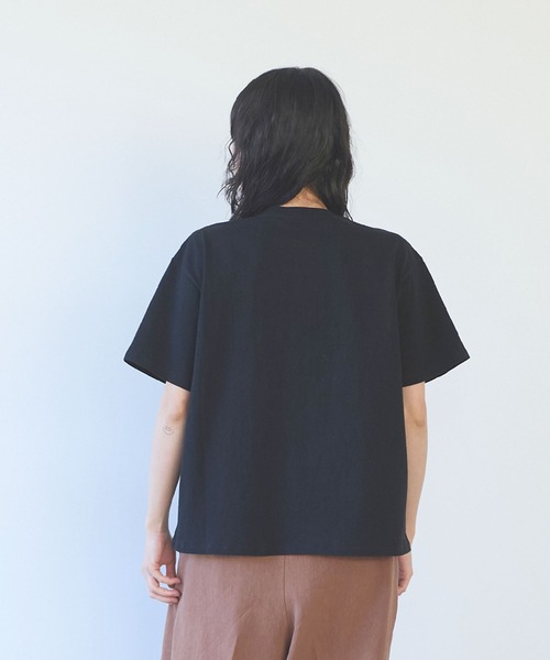 yuni(ユニ )の「cotton Lace Tシャツ(Tシャツ/カットソー・レディース・ブラック/ホワイト/イエロー・FREE)」の9枚目の写真