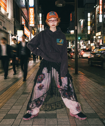 CONECTX（コネクト エックス）の「CONECTX x viesti Embroidery Effect Screen Print Hoodie_Washed（パーカー）」