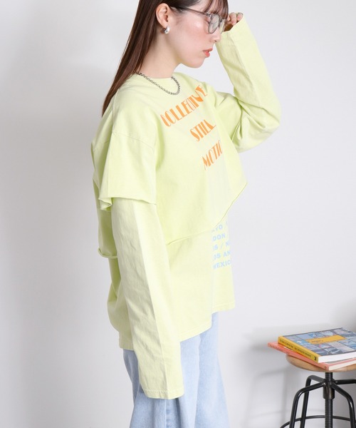 cepo（セポ）の「〈セットアイテム〉ロゴプリント レイヤードロングスリーブTee（Tシャツ/カットソー・レディース・ブラック/オフホワイト/イエロー・M）」の22枚目の写真