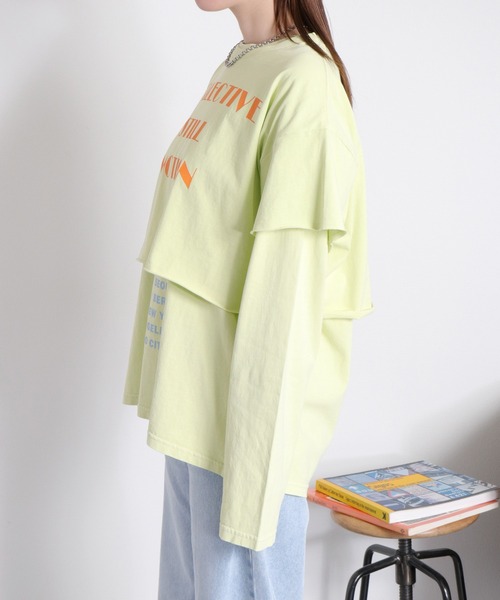 cepo（セポ）の「〈セットアイテム〉ロゴプリント レイヤードロングスリーブTee（Tシャツ/カットソー・レディース・ブラック/オフホワイト/イエロー・M）」の20枚目の写真