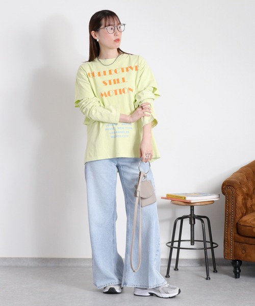 cepo（セポ）の「〈セットアイテム〉ロゴプリント レイヤードロングスリーブTee（Tシャツ/カットソー・レディース・ブラック/オフホワイト/イエロー・M）」の14枚目の写真