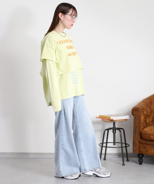 cepo（セポ）の「〈セットアイテム〉ロゴプリント レイヤードロングスリーブTee（Tシャツ/カットソー・レディース・ブラック/オフホワイト/イエロー・M）」の13枚目の写真