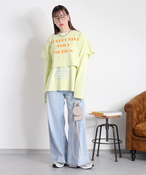 cepo（セポ）の「〈セットアイテム〉ロゴプリント レイヤードロングスリーブTee（Tシャツ/カットソー・レディース・ブラック/オフホワイト/イエロー・M）」の10枚目の写真