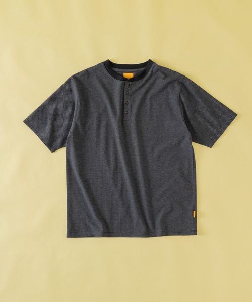 Zooodle(ズードル)の「Border henley-neck T-shirt - ボーダーヘンリーネックTシャツ -(Tシャツ/カットソー・メンズ・グリーン/ブラック・MEDIUM/LARGE)」の21枚目の写真