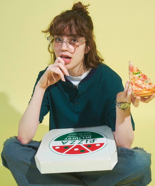 Zooodle(ズードル)の「Border henley-neck T-shirt - ボーダーヘンリーネックTシャツ -(Tシャツ/カットソー・メンズ・グリーン/ブラック・MEDIUM/LARGE)」の18枚目の写真