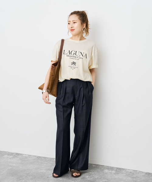 Spick & Span(スピックアンドスパン)の「《セットアップ可》ライトドライクロスパンツ(スラックス・レディース・ネイビー/ブラウン・36/34/38)」の5枚目の写真