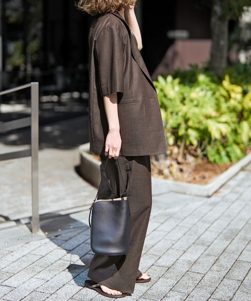 Spick & Span(スピックアンドスパン)の「《セットアップ可》ライトドライクロスパンツ(スラックス・レディース・ネイビー/ブラウン・36/34/38)」の9枚目の写真