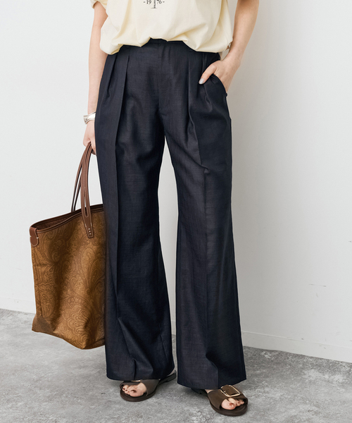 Spick & Span(スピックアンドスパン)の「《セットアップ可》ライトドライクロスパンツ(スラックス・レディース・ネイビー/ブラウン・36/34/38)」の11枚目の写真