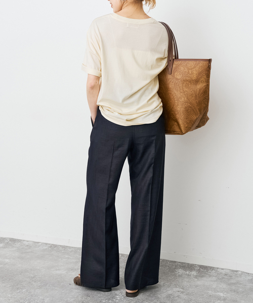 Spick & Span(スピックアンドスパン)の「《セットアップ可》ライトドライクロスパンツ(スラックス・レディース・ネイビー/ブラウン・36/34/38)」の13枚目の写真