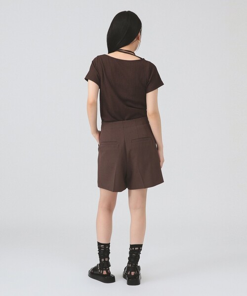 Ray BEAMS(レイビームス)の「1タック ショート パンツ(その他パンツ・レディース・ダークブラウン/ブラック・0/1)」の9枚目の写真