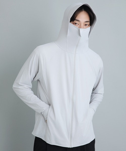 cross marche(クロスマルシェ)の「【Yoki】メンズUVカットパーカ(Tシャツ/カットソー・メンズ・ブラック/グレー/ネイビー・フリー)」の3枚目の写真