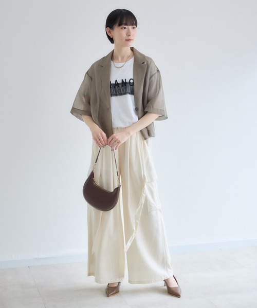 Paradise Picnic(パラダイスピクニック)の「cloche シアー半袖ジャケット(テーラードジャケット・レディース・ブラック/アイボリー/カーキ・FREE)」の13枚目の写真