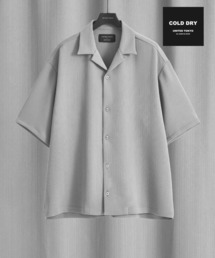 【実店舗昨年大人気アイテム】COLD DRY PLEATS オープンカラーシャツ |接触冷感/通気性/防シワ/イージーケア/軽量/春服