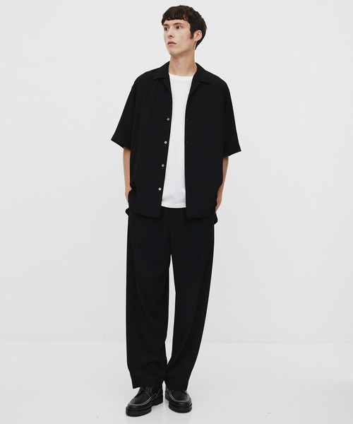 UNITED TOKYO(ユナイテッドトウキョウ)の「【実店舗昨年大人気アイテム】COLD DRY PLEATS オープンカラーシャツ |接触冷感/通気性/防シワ/イージーケア/軽量/春服(シャツ/ブラウス・メンズ・オフホワイト/ブラック/ネイビー/ライトグレー・1/2)」の16枚目の写真