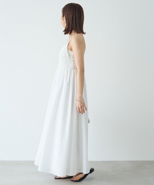 LOUNGEDRESS（ラウンジドレス）の「【PUFRILL/パフリル】《低身長向けサイズ》キャミワンピース（ワンピース・レディース・オフホワイト/ブラック/ブラック系その他・SMALL）」の10枚目の写真