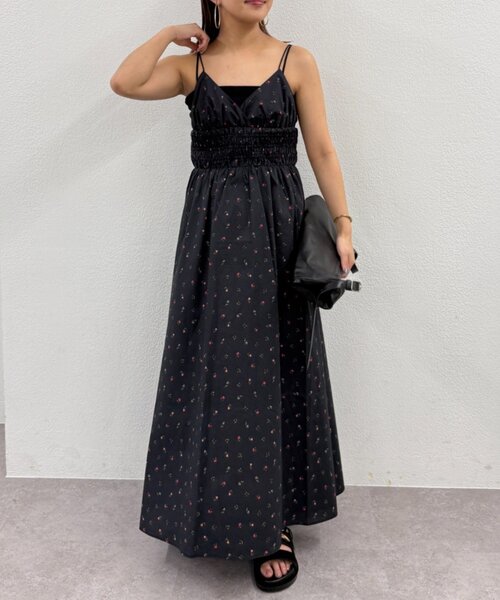 LOUNGEDRESS（ラウンジドレス）の「【PUFRILL/パフリル】《低身長向けサイズ》キャミワンピース（ワンピース・レディース・オフホワイト/ブラック/ブラック系その他・SMALL）」の18枚目の写真