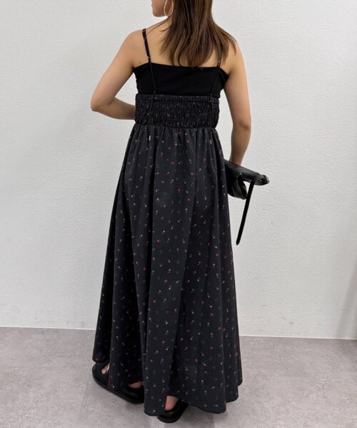 LOUNGEDRESS（ラウンジドレス）の「【PUFRILL/パフリル】《低身長向けサイズ》キャミワンピース（ワンピース・レディース・オフホワイト/ブラック/ブラック系その他・SMALL）」の15枚目の写真