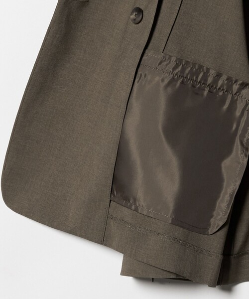 BEAUTY&YOUTH UNITED ARROWS（ビューティーアンドユースユナイテッドアローズ）の「ポリエステル ダブルジャケット 吸水速乾 防シワ ウォッシャブル（テーラードジャケット・レディース・ベージュ/モカ・S/M）」の8枚目の写真