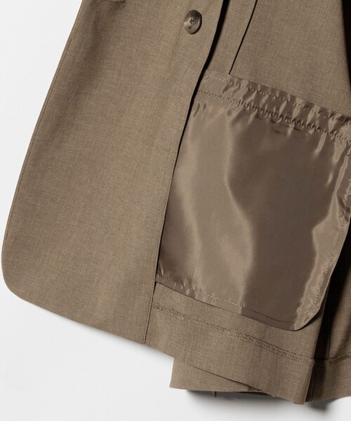 BEAUTY&YOUTH UNITED ARROWS(ビューティーアンドユースユナイテッドアローズ)の「ポリエステル ダブルジャケット 吸水速乾 防シワ ウォッシャブル(テーラードジャケット・レディース・ベージュ/モカ・S/M)」の12枚目の写真