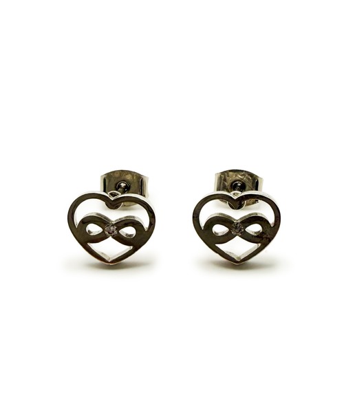 CARROLL(キャロル)の「CARROLL キャロル ハート&メビウスドロップキャッチピアス(ピアス(両耳用)・レディース・シルバー・FREE)」の1枚目の写真