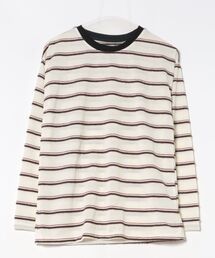 BARELY BLUE（ベアリーブルー）の「【 BARELY BLUE / ベアリーブルー 】 ニュアンスボーダー 配色 ルーズカットソー / ロンT（Tシャツ/カットソー）」