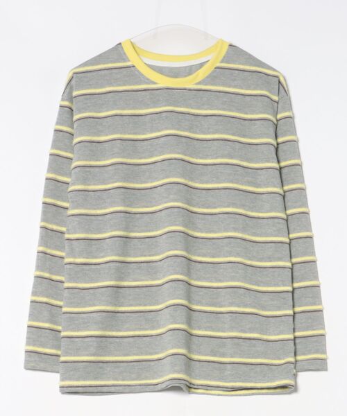 BARELY BLUE(ベアリーブルー)の「【 BARELY BLUE / ベアリーブルー 】 ニュアンスボーダー 配色 ルーズカットソー / ロンT(Tシャツ/カットソー・レディース・グレー/ブルー/アイボリー・FREE)」の12枚目の写真