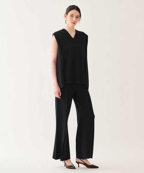 ESTNATION(エストネーション)の「ESTNATION / ワイドニットパンツ(その他パンツ・レディース・ブラック/オフホワイト/ネイビー・34/36/38)」の9枚目の写真