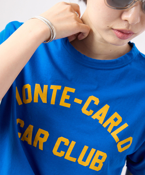 IENA(イエナ)の「BLACK フロッキーロゴプリントTシャツ(Tシャツ/カットソー・レディース・イエロー/ブルー・FREE)」の14枚目の写真