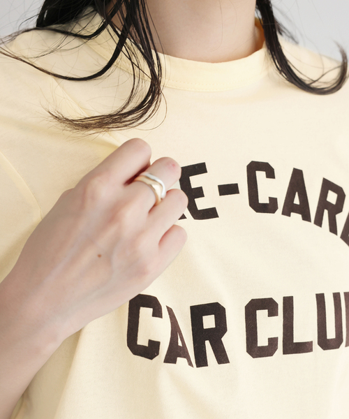 IENA(イエナ)の「BLACK フロッキーロゴプリントTシャツ(Tシャツ/カットソー・レディース・イエロー/ブルー・FREE)」の19枚目の写真