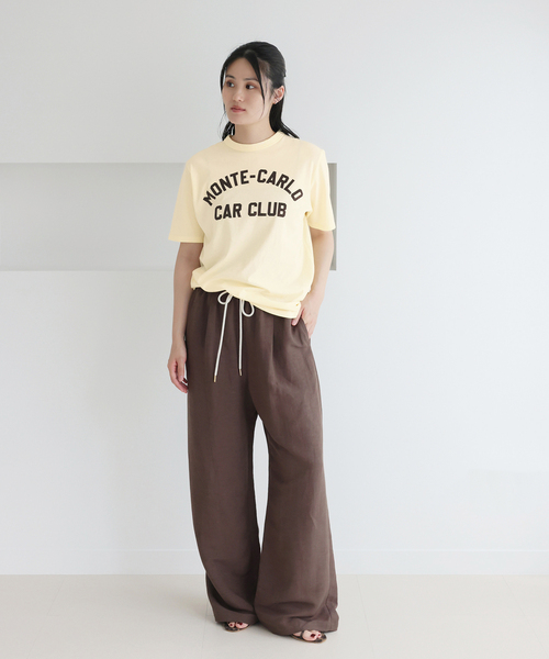 IENA(イエナ)の「BLACK フロッキーロゴプリントTシャツ(Tシャツ/カットソー・レディース・イエロー/ブルー・FREE)」の20枚目の写真