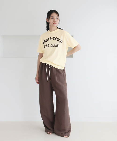 IENA(イエナ)の「BLACK フロッキーロゴプリントTシャツ(Tシャツ/カットソー・レディース・イエロー/ブルー・FREE)」の21枚目の写真