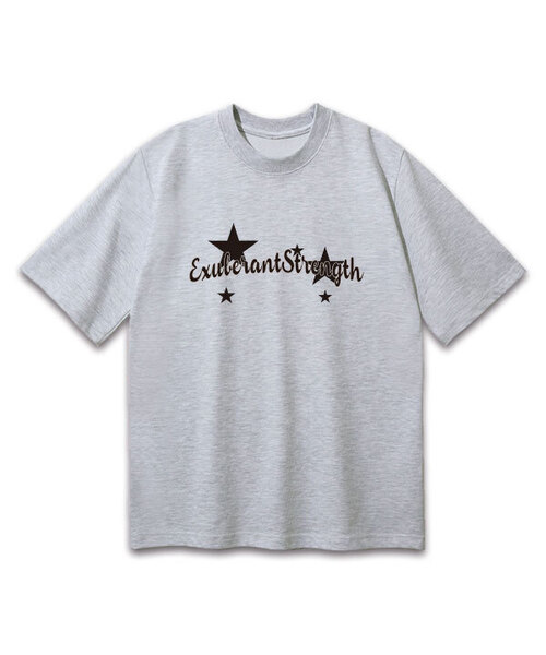 BEMIGHTY（ビーマイティー）の「スターレタリングオーバーサイズ半袖Tシャツ（Tシャツ/カットソー・メンズ・ブラック/ホワイト/グレー・LARGE/X-LARGE/XX-LARGE）」の3枚目の写真