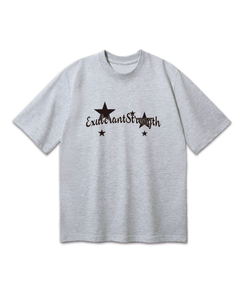 BEMIGHTY（ビーマイティー）の「スターレタリングオーバーサイズ半袖Tシャツ（Tシャツ/カットソー・メンズ・ブラック/ホワイト/グレー・LARGE/X-LARGE/XX-LARGE）」の5枚目の写真