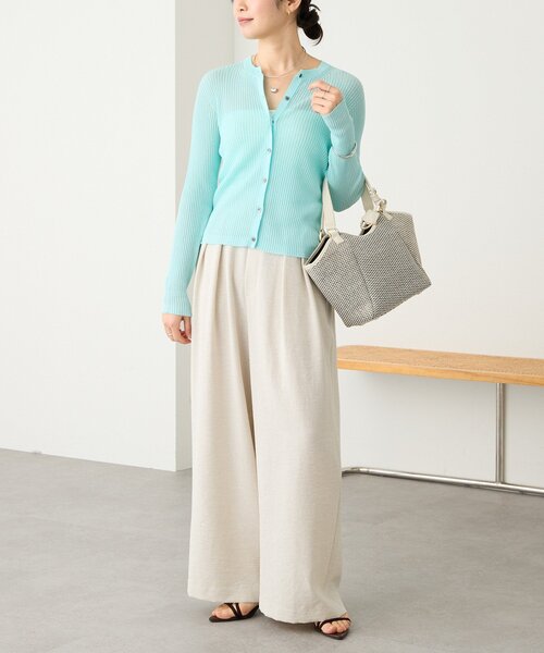 RIVE DROITE（リヴドロワ）の「予約【ショルダーストラップ付き】レザーパイピングミニトート（ハンドバッグ・レディース・ブラック/アイボリー/ベージュ・FREE）」の5枚目の写真