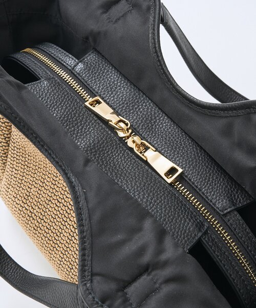 RIVE DROITE（リヴドロワ）の「予約【ショルダーストラップ付き】レザーパイピングミニトート（ハンドバッグ・レディース・ブラック/アイボリー/ベージュ・FREE）」の13枚目の写真