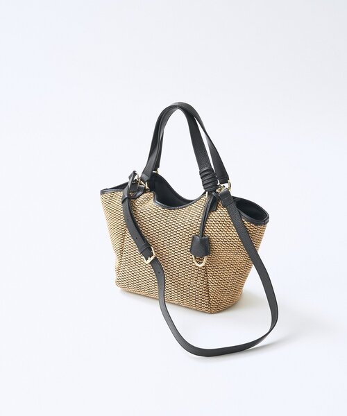 RIVE DROITE（リヴドロワ）の「予約【ショルダーストラップ付き】レザーパイピングミニトート（ハンドバッグ・レディース・ブラック/アイボリー/ベージュ・FREE）」の15枚目の写真