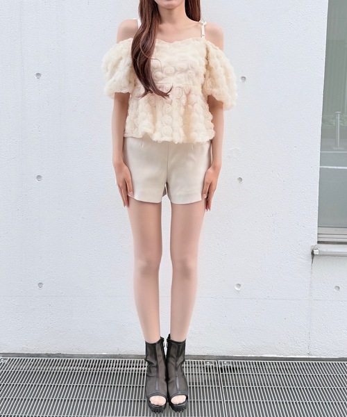 NOMAE（ノーマエ）の「3wayローズペプラムチュニック（シャツ/ブラウス・レディース・ブラック/アイボリー/ピンク/オレンジ・FREE）」の14枚目の写真